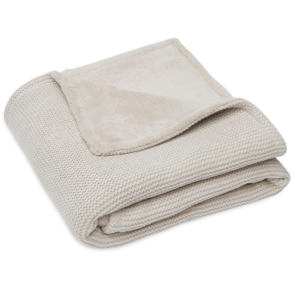 Couverture polaire Basic Knit Nougat (75 x 100 cm) (Jollein) - Couverture