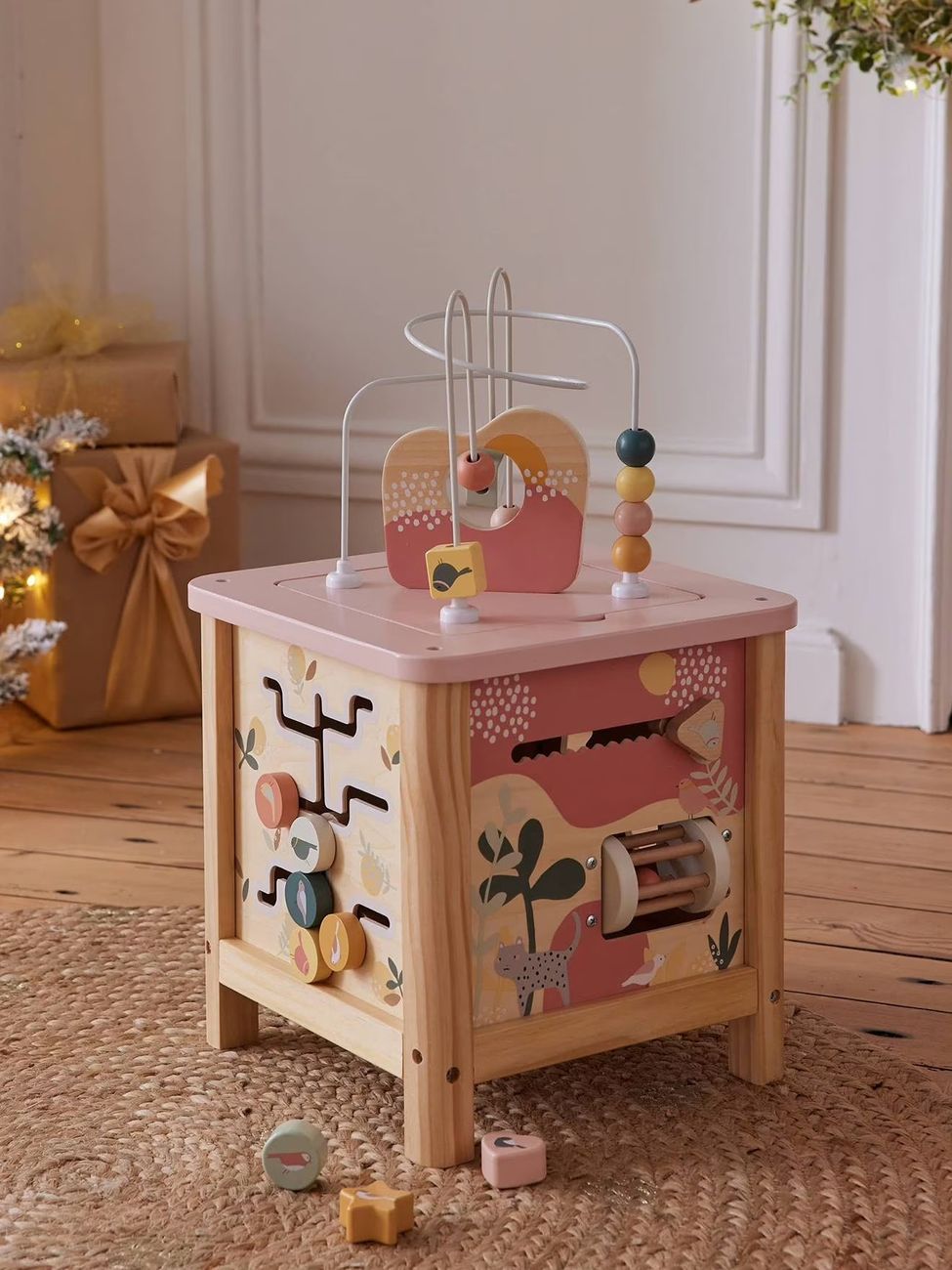 Grand cube d'activités en bois FSC® savania (Vertbaudet) - Couverture