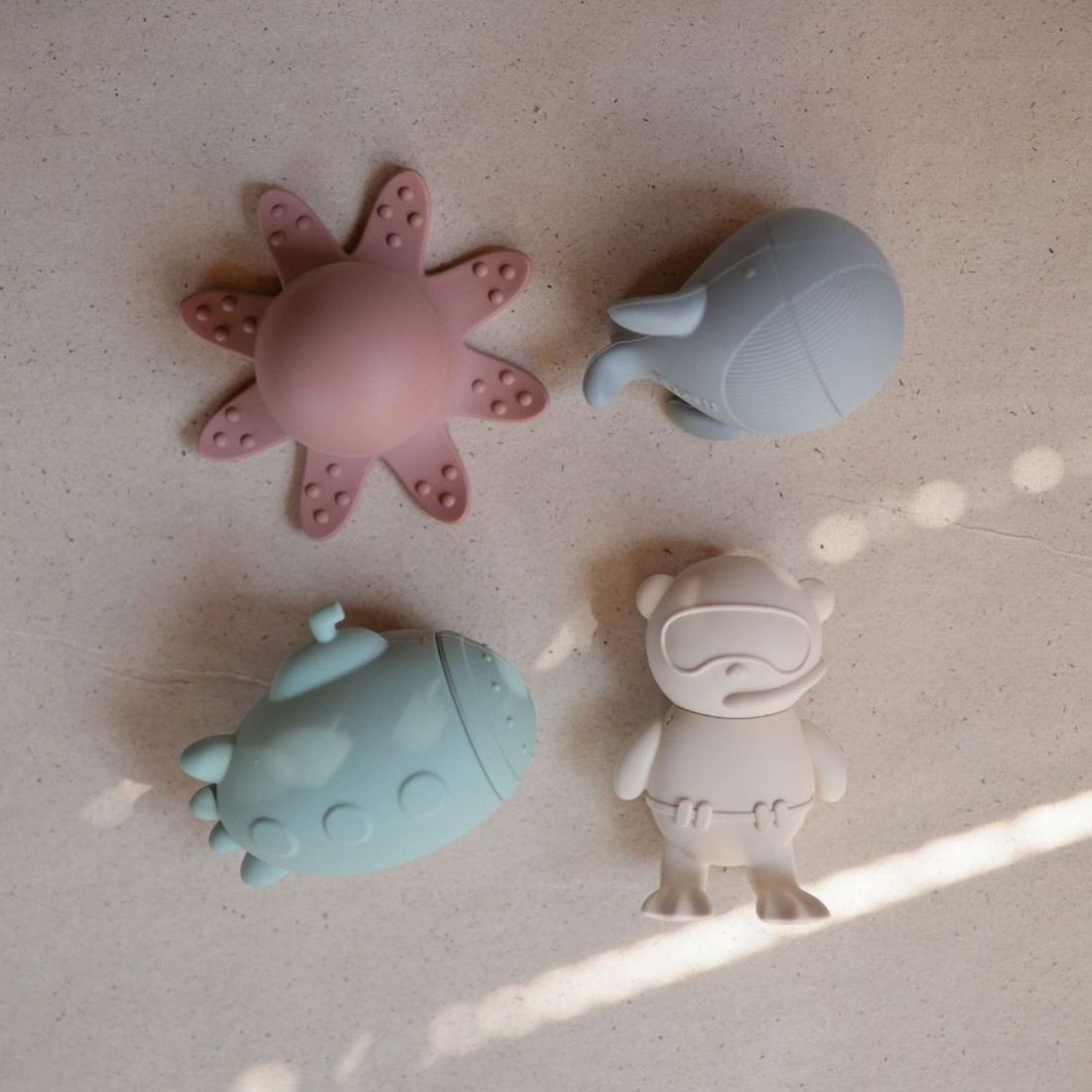 Lot de 4 jouets de bain Sealife (Mushie) - Image 4