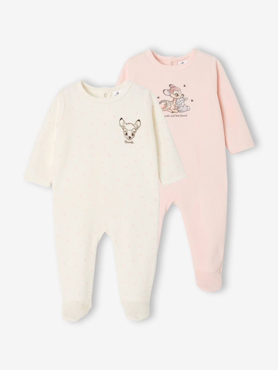 Lot de 2 dors bien BAMBI rose pâle (Disney Animals) - Couverture