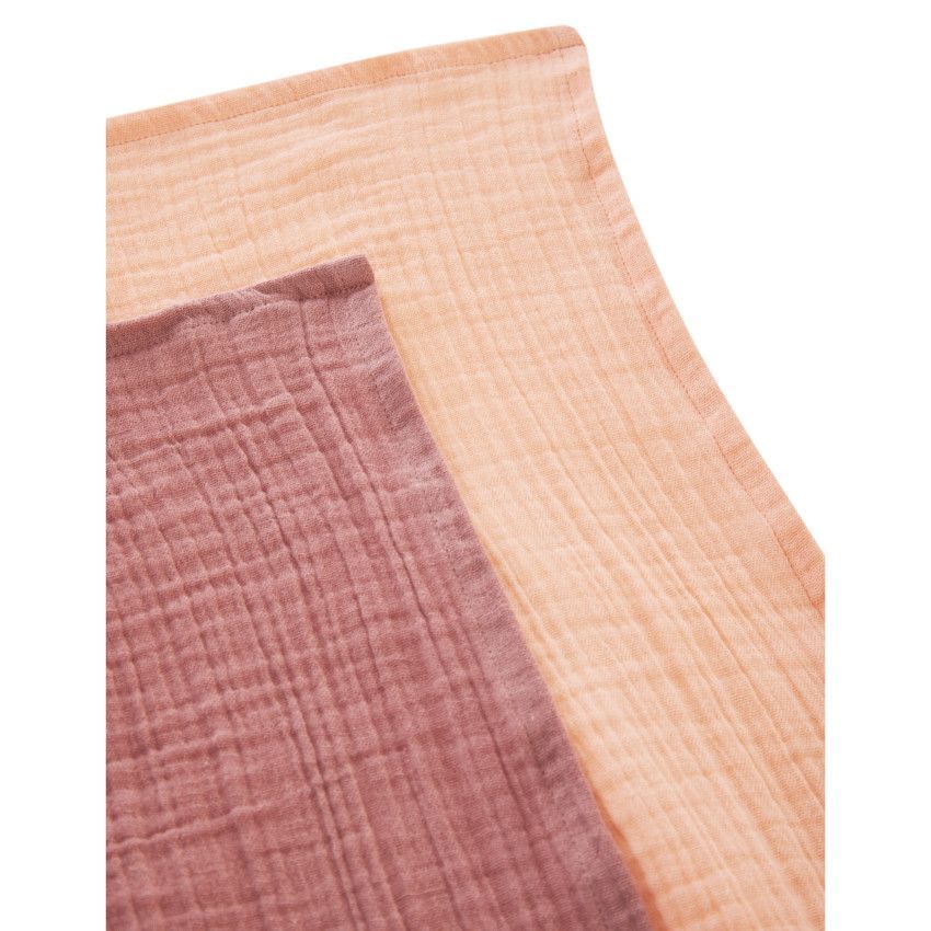 Lot de 6 langes en coton 70 x 70 cm - Rose (Prémaman) - Image 1