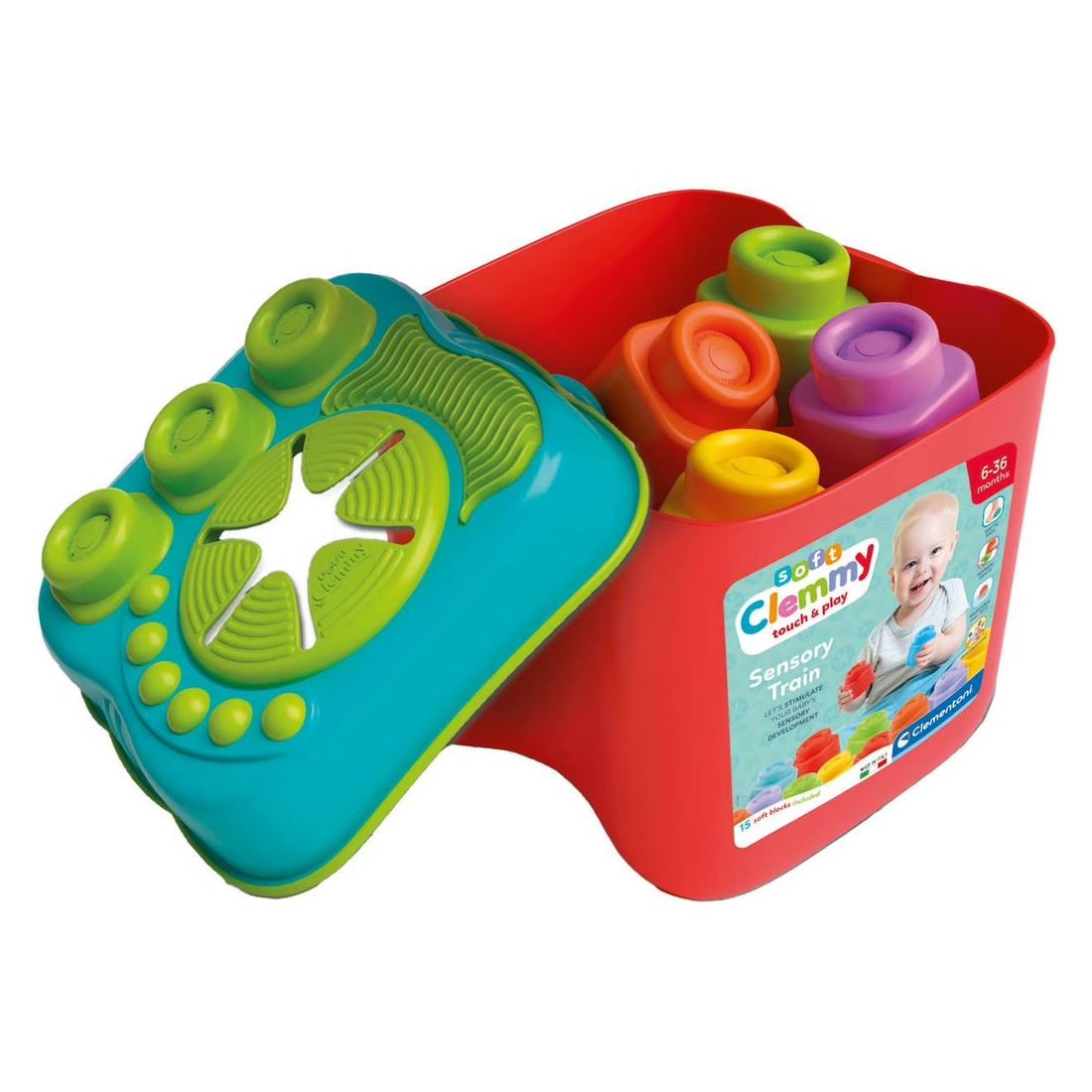 Clementoni Blocs Sensoriels Cube Soft Clemmy Pour Bébés Et Tout-petits Multi-coloured (Clementoni) - Image 2