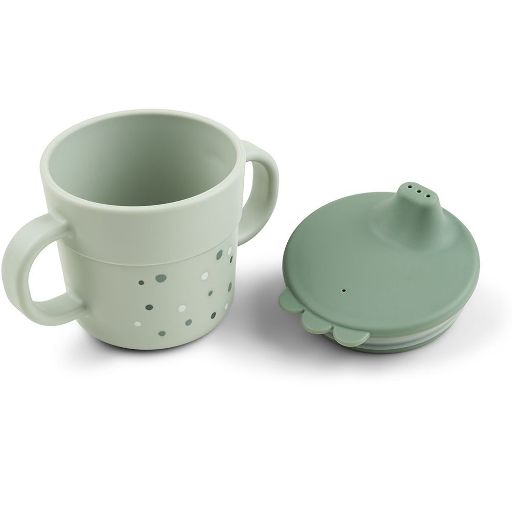 Tasse d'apprentissage Happy dots Vert (Done by deer) - Image 5