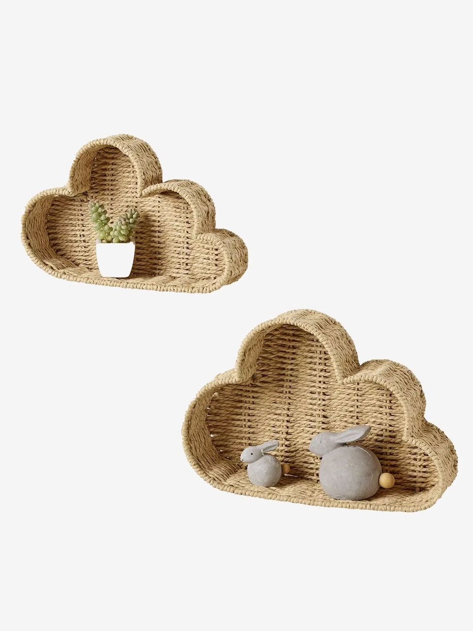 Lot de 2 étagères Nuage beige (Vertbaudet) - Image 2