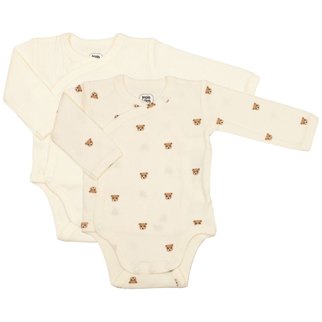 Lot de 2 bodies Ours Moka (1 mois) (Trois Kilos Sept) - Couverture
