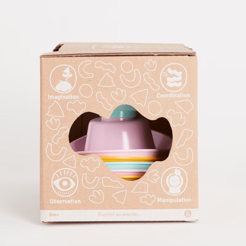 Jouet de bain made in france en matière recyclée barques gigognes x6 (Le Jouet Simple) - Image 3