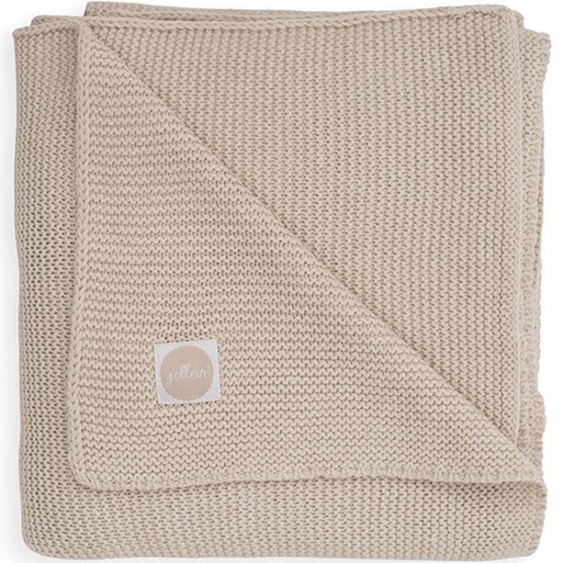 Couverture bébé en coton Basic knit nougat (75 x 100 cm) (Jollein) - Image 1