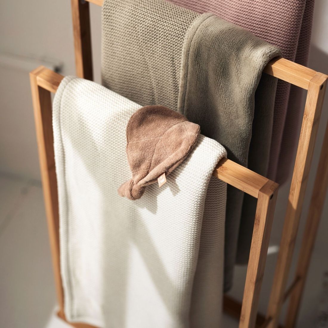 Couverture en polaire Basic Knit Ivory (75 x 100 cm) (Jollein) - Image 3