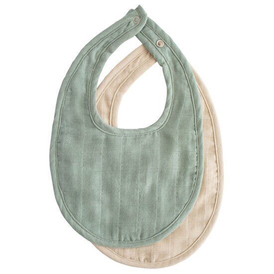 Lot de 2 bavoirs en mousseline (Mushie) - Image 1