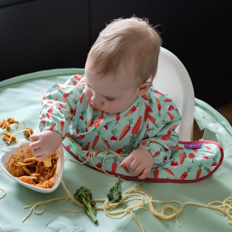 Kit bavoir et plateau vert sauge (TIDY TOT) - Image 1