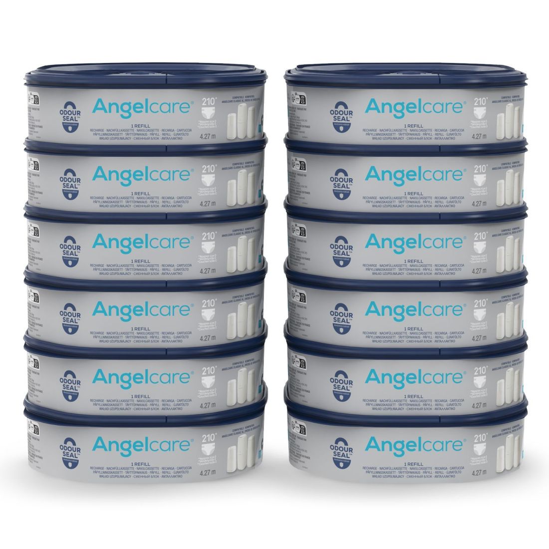 Pack de 12 recharges octogonales pour poubelle à couches Dress Up (Angelcare) - Couverture
