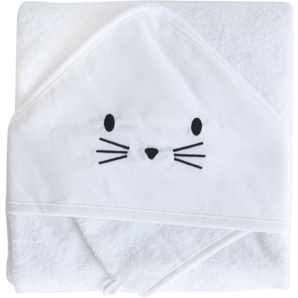 Cape de bain + gant chat (Domiva) - Couverture