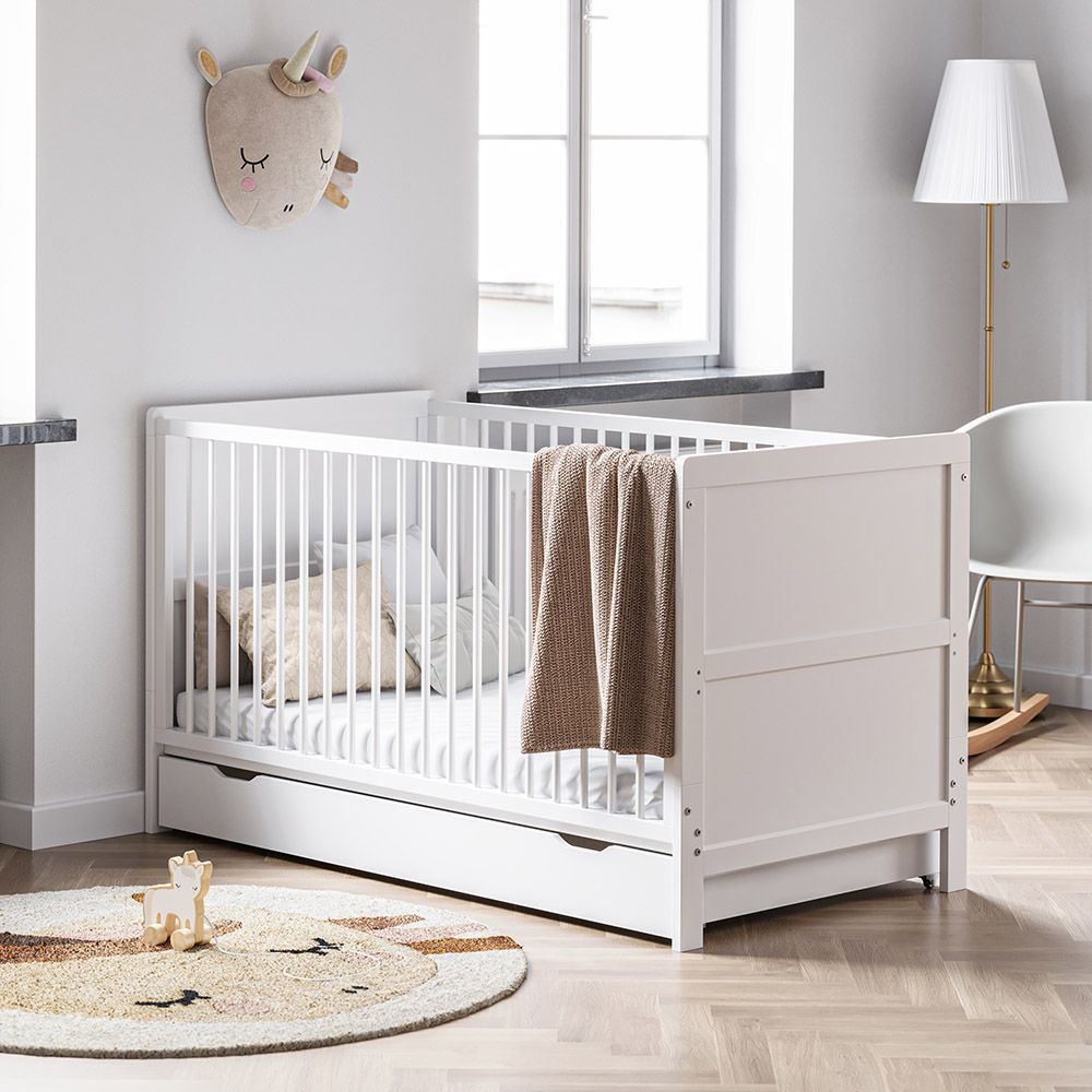Petite Amélie Lit bébé évolutif 3 en 1 Évolutif 0-4 ans Blanc 70x140 cm (Petite Amélie) - Image 1