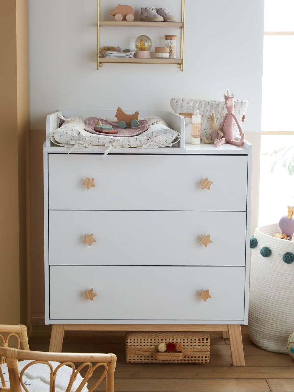 Commode 3 tiroirs LIGNE GRANDE OURSE blanc (Vertbaudet) - Couverture