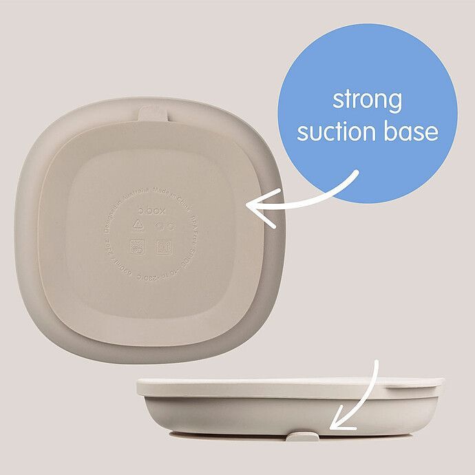 Assiette Compartimentée à Ventouse et Couvercle - Latte (B.BOX) - Image 3
