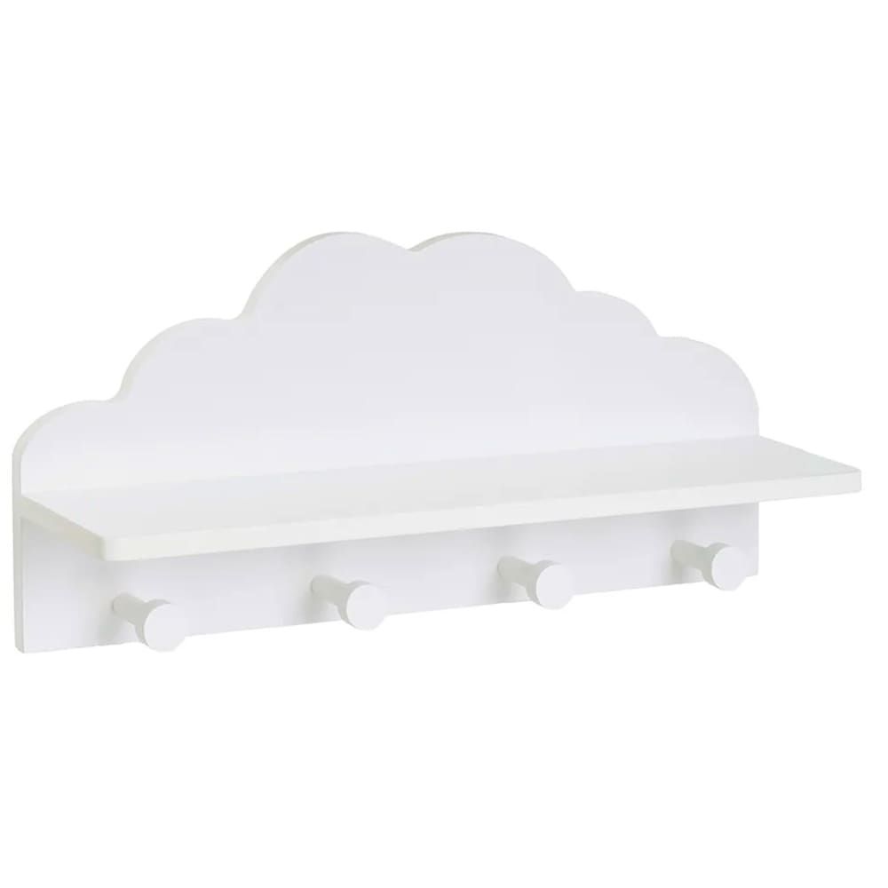 Portemanteau mural enfant blanc nuage 48x12x22cm (Wadiga) - Couverture
