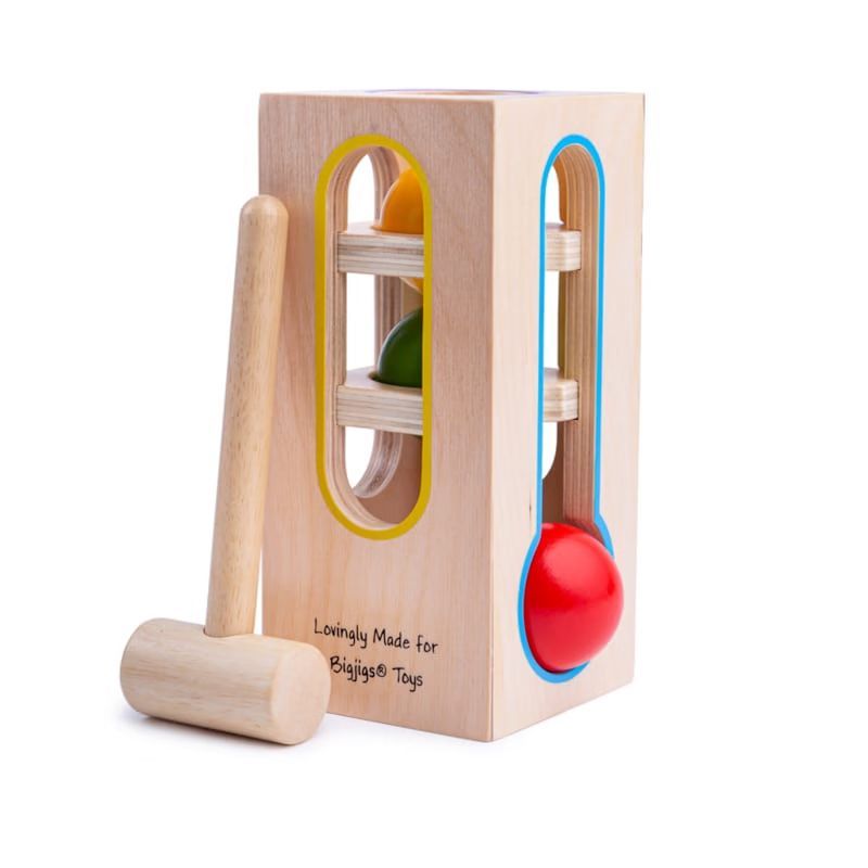 Tour à billes et jouet marteau (Bigjigs Toys) - Image 1