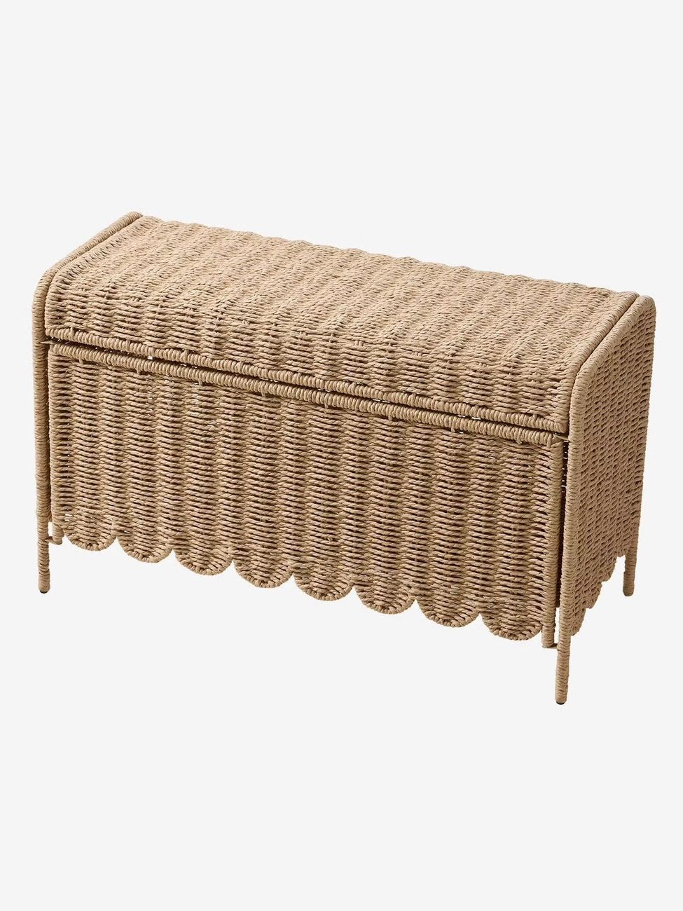 Coffre de rangement Feston pliable beige (Vertbaudet) - Image 2