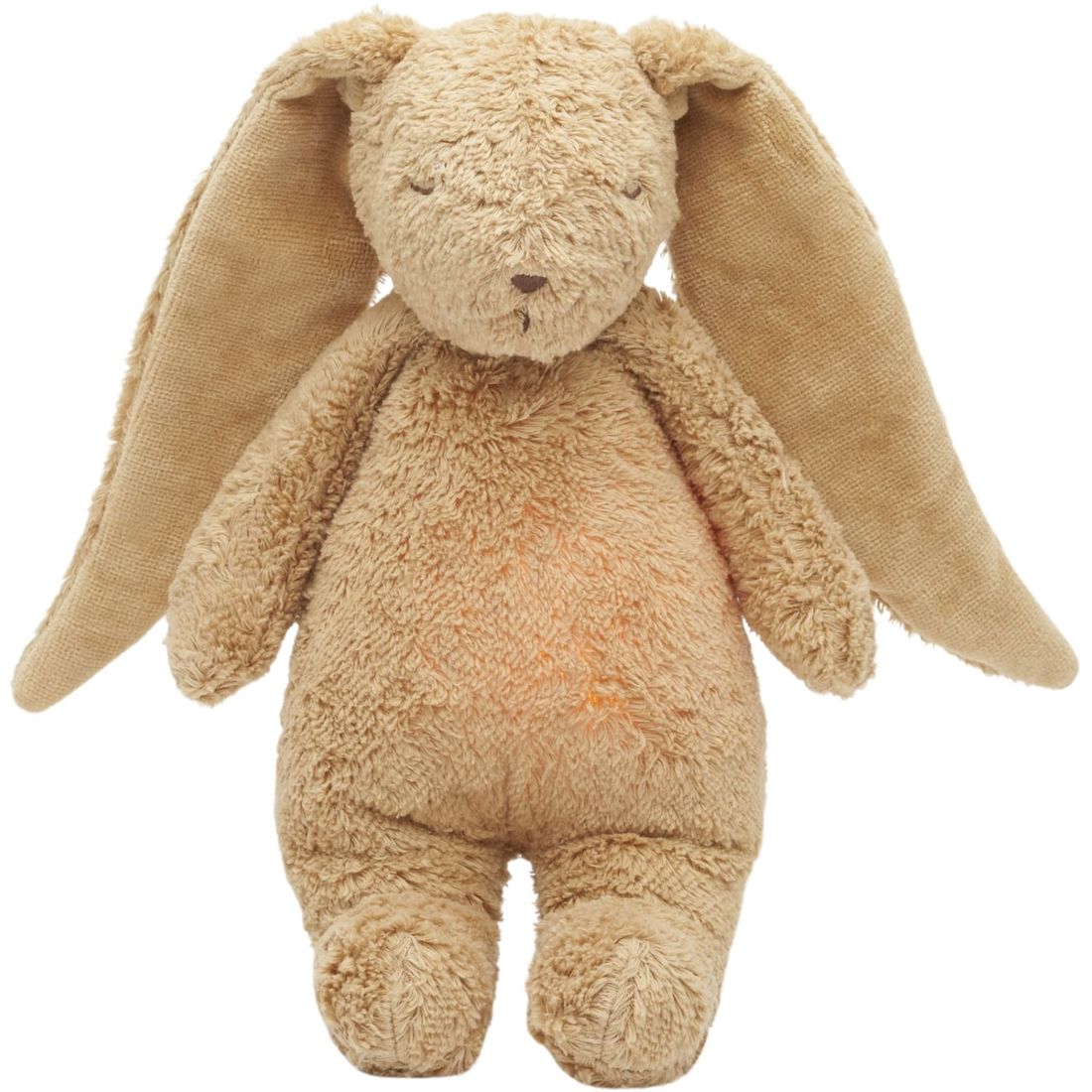 Peluche veilleuse lapin nature bio avec sons & lumières cappuccino 2.0 (Moonie) - Couverture