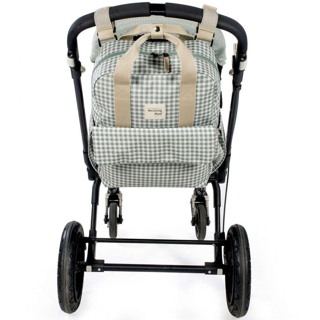 Sac à dos à langer I love Vichy vert (Walking Mum) - Image 10