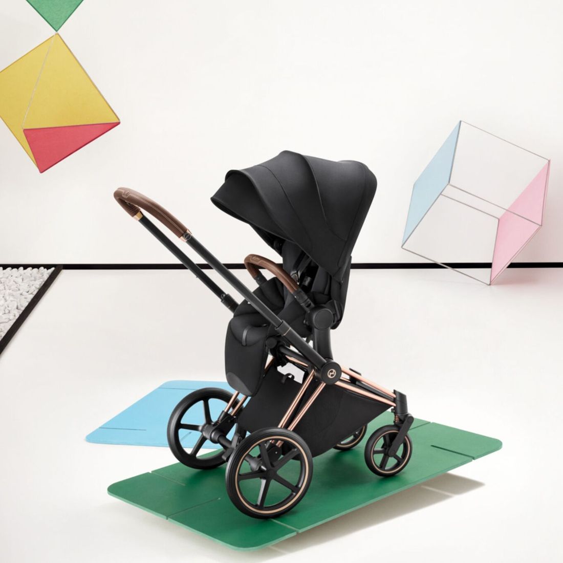 Duo PRIAM 2026 Poussette tout-terrain avec nacelle pliable et Châssis Rose Gold Sepia Black (Cybex) - Image 5