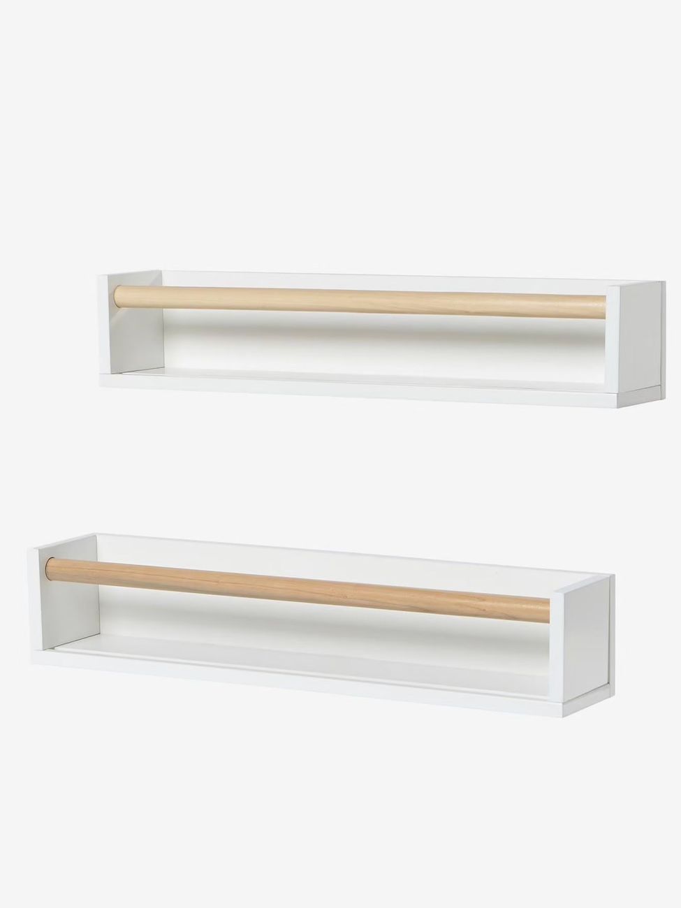 Lot de 2 étagères livres blanc/bois (Vertbaudet) - Image 2