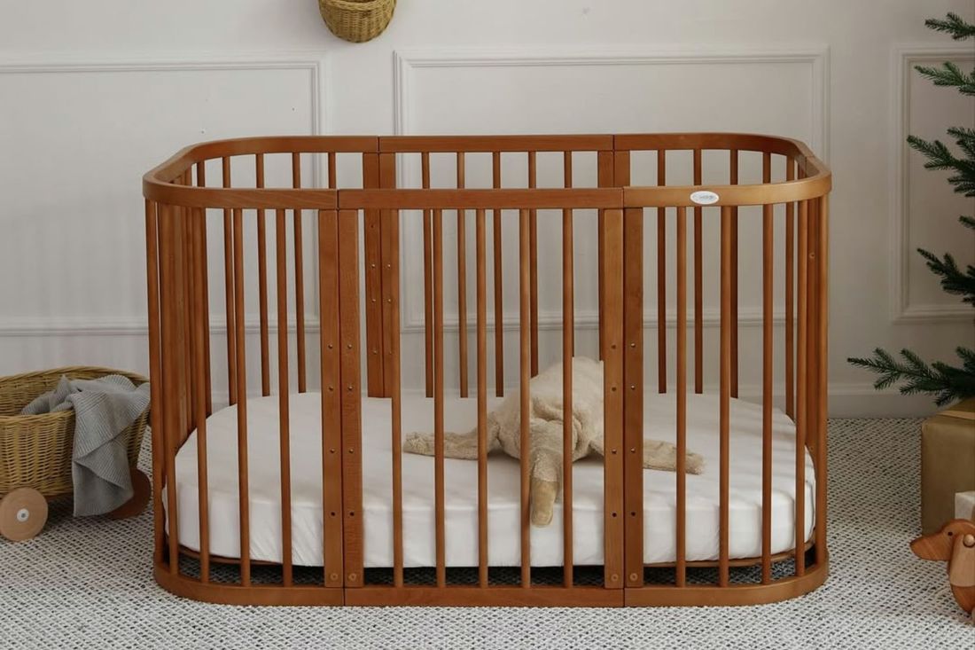 - Berceau Évolutif 7 en 1 Rectangulaire avec Matelas - Vintage - Vintage (Mon Lit Cabane) - Image 9