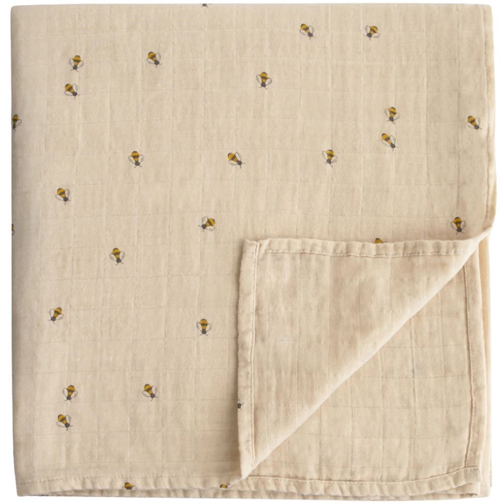Maxi lange en coton Bee (120 x 120 cm) (Mushie) - Image 1
