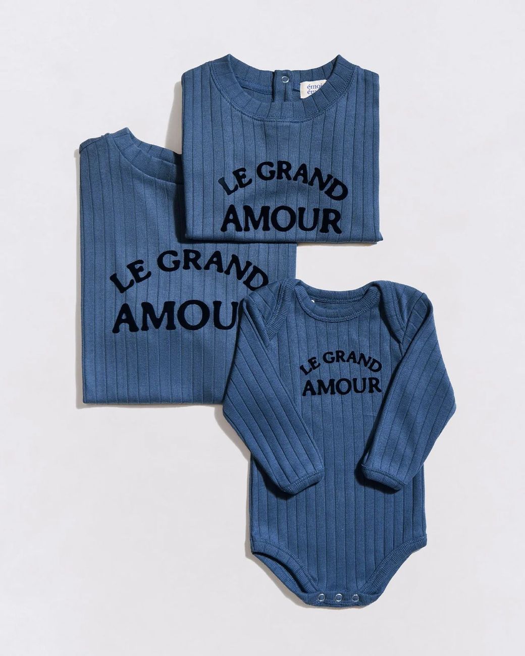 Le body Le grand amour en coton bio - bleu (émoi émoi) - Image 7