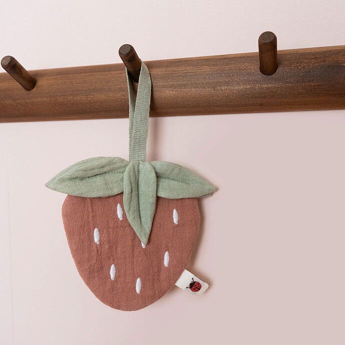 Doudou Attache Sucette Fraise Fairy Garden - Rouge (Little Dutch) - Image 4