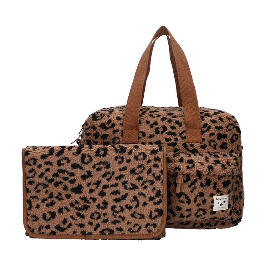 Sac à langer Sherpa Léopard Caramel - Marron (Kidzroom) - Image 6