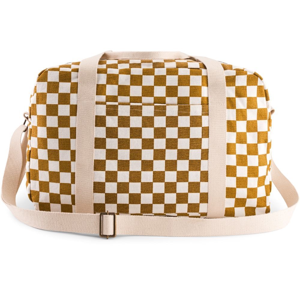 Sac à langer Raphaël damier caramel (Rose in April) - Image 1