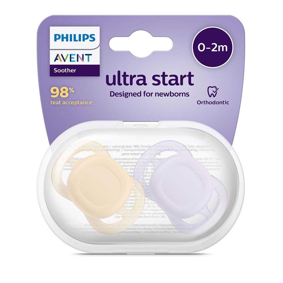 Lot de 2 sucettes ultra start couleurs (Philips Avent) - Image 2