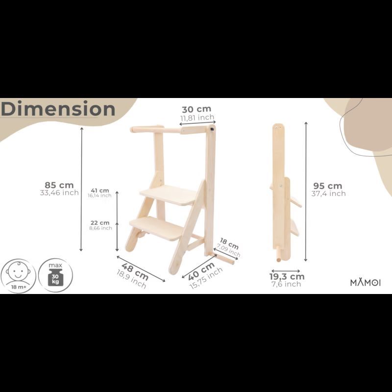 Tour d'observation montessori pliable (Babykare) - Image 1