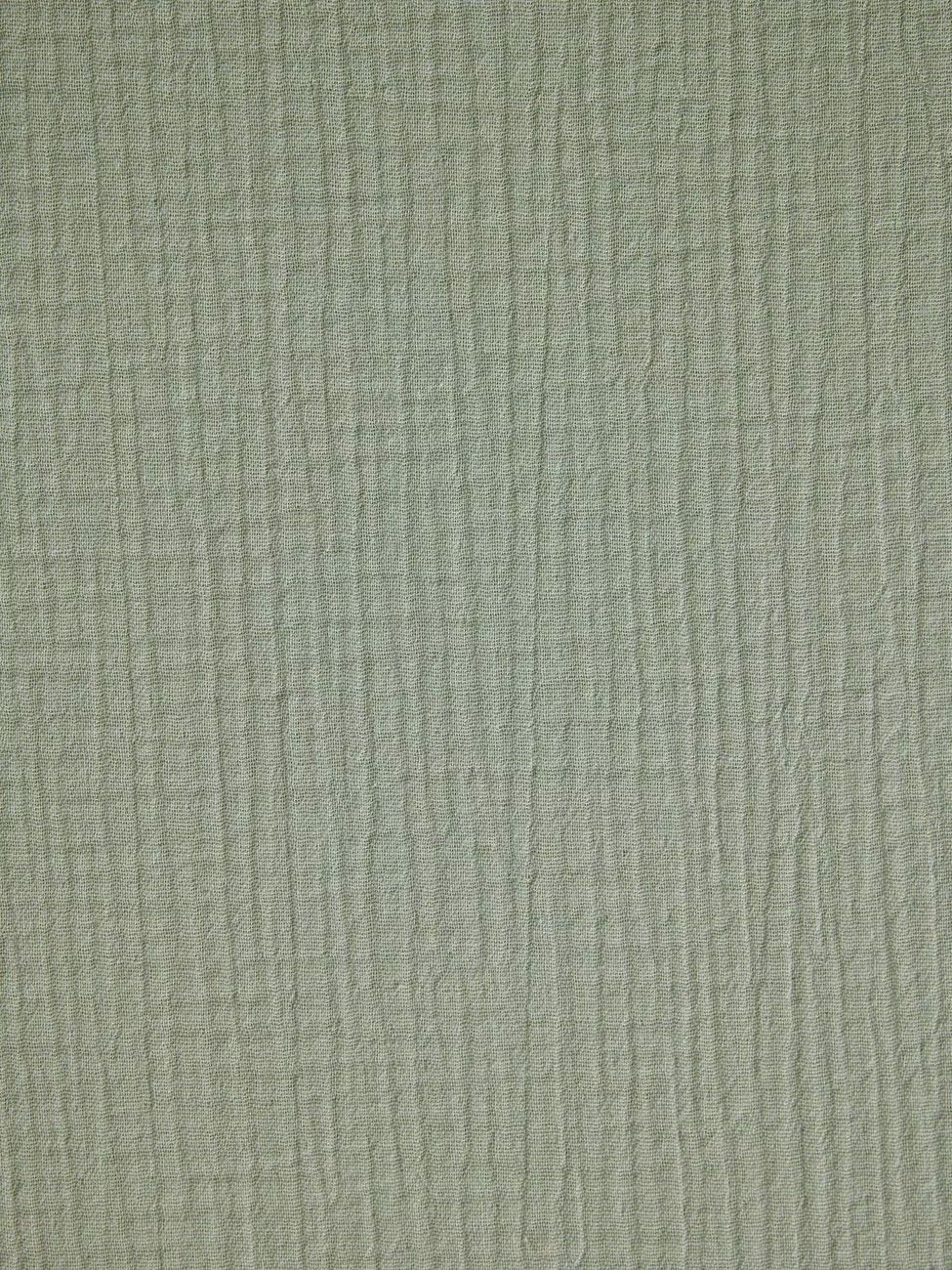 Drap housse bébé uni en gaze de coton Bio* vert sauge (Vertbaudet) - Image 2