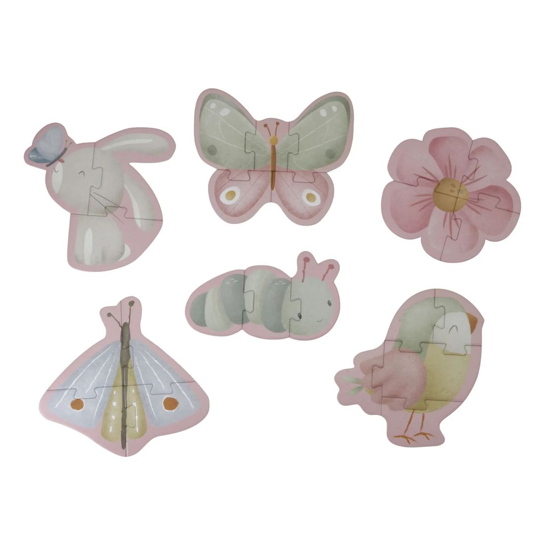 Little Dutch - Puzzle 6 en 1 Flowers & Butterflies (Little Dutch) - Image 1