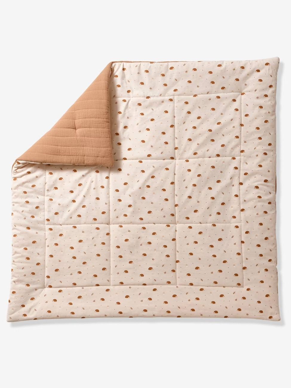 Couverture / Fond de parc HÉRISSON beige imprimé (Vertbaudet) - Image 1