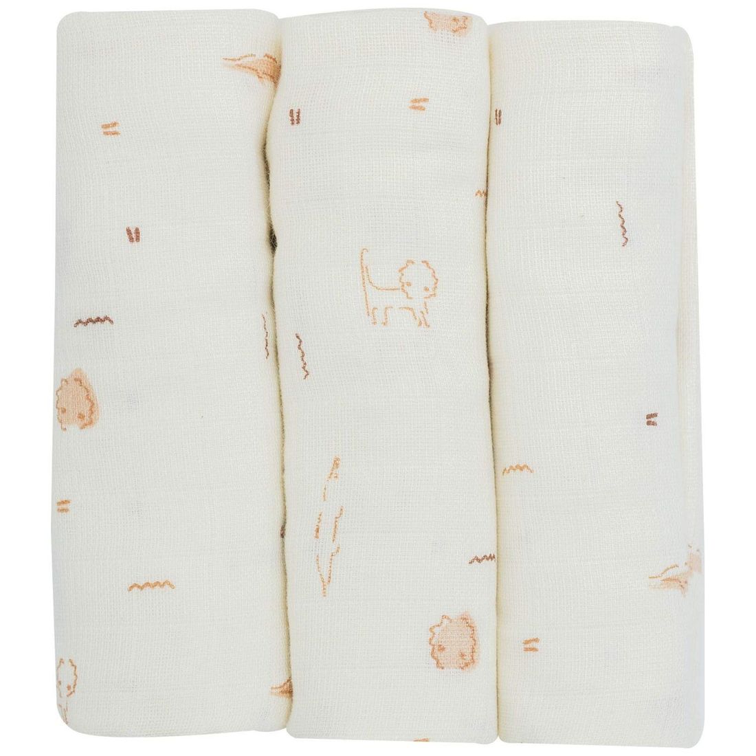 Lot de 3 langes Tam Tam (70 x 70 cm) (Trois Kilos Sept) - Image 1