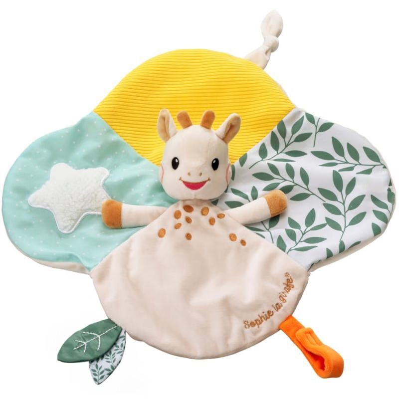 Doudou plat sophie la girafe avec attache sucette (Sophie la girafe) - Image 1