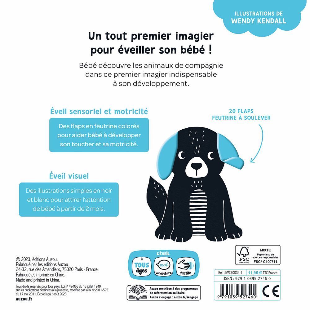 Mes premiers Flaps Les animaux de compagnie (Auzou Editions) - Image 1