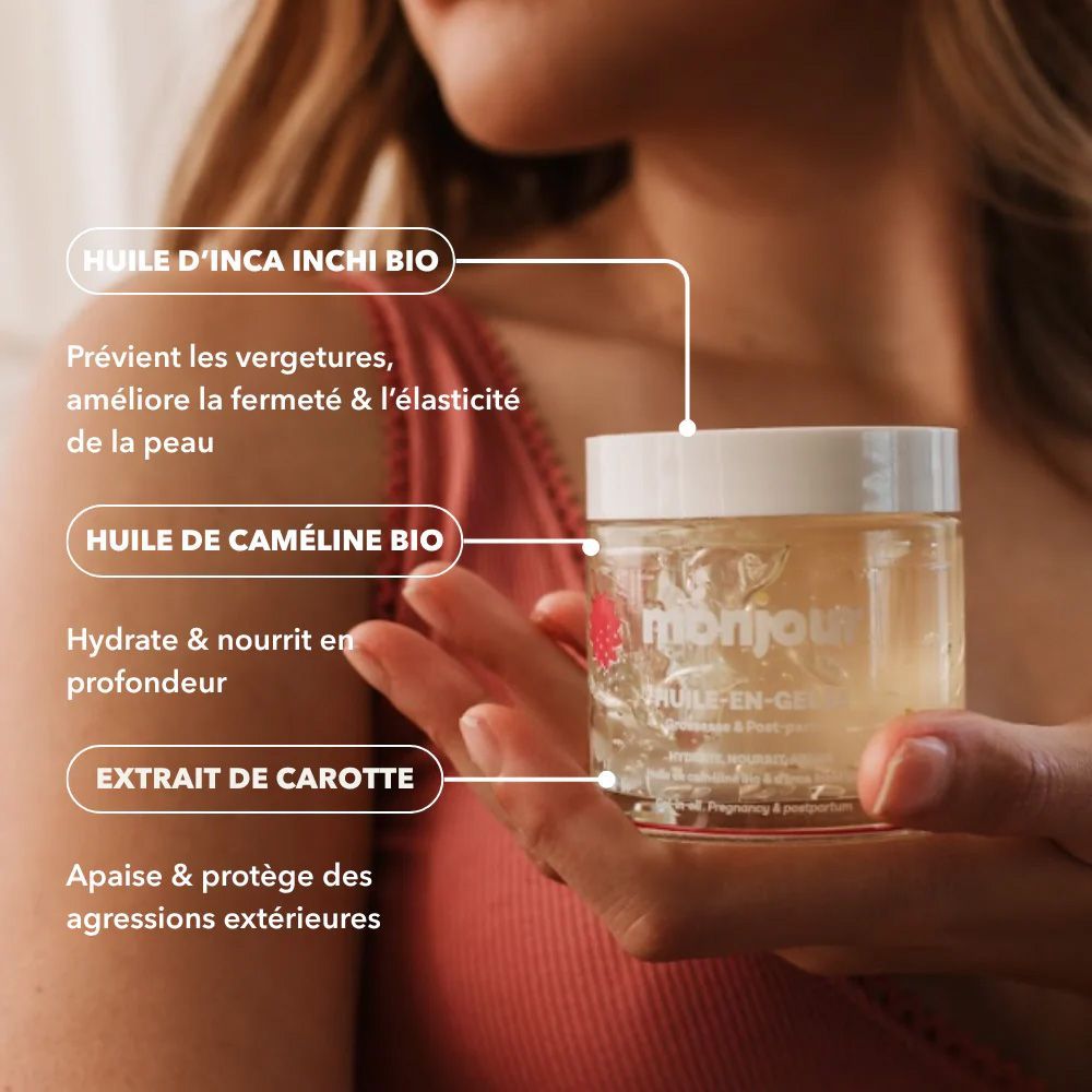 Huile en gelée soin grossesse et post-partum (Monjour) - Image 2