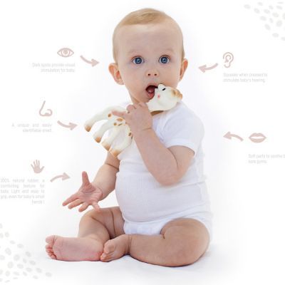 Sophie la girafe en caoutchouc naturel So'pure (18 cm) (Sophie la girafe) - Image 2