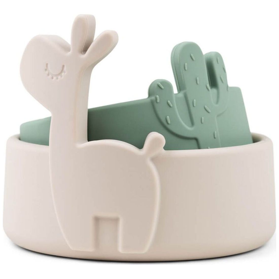 Lot de 2 bols en silicone Lalee sable et vert (Done by deer) - Image 5