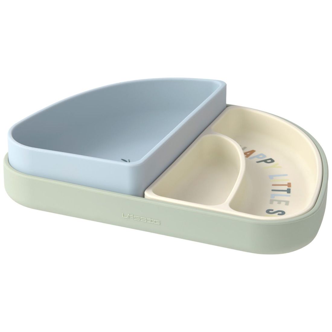 Assiette à compartiments en silicone Citron (Lassig) - Image 5