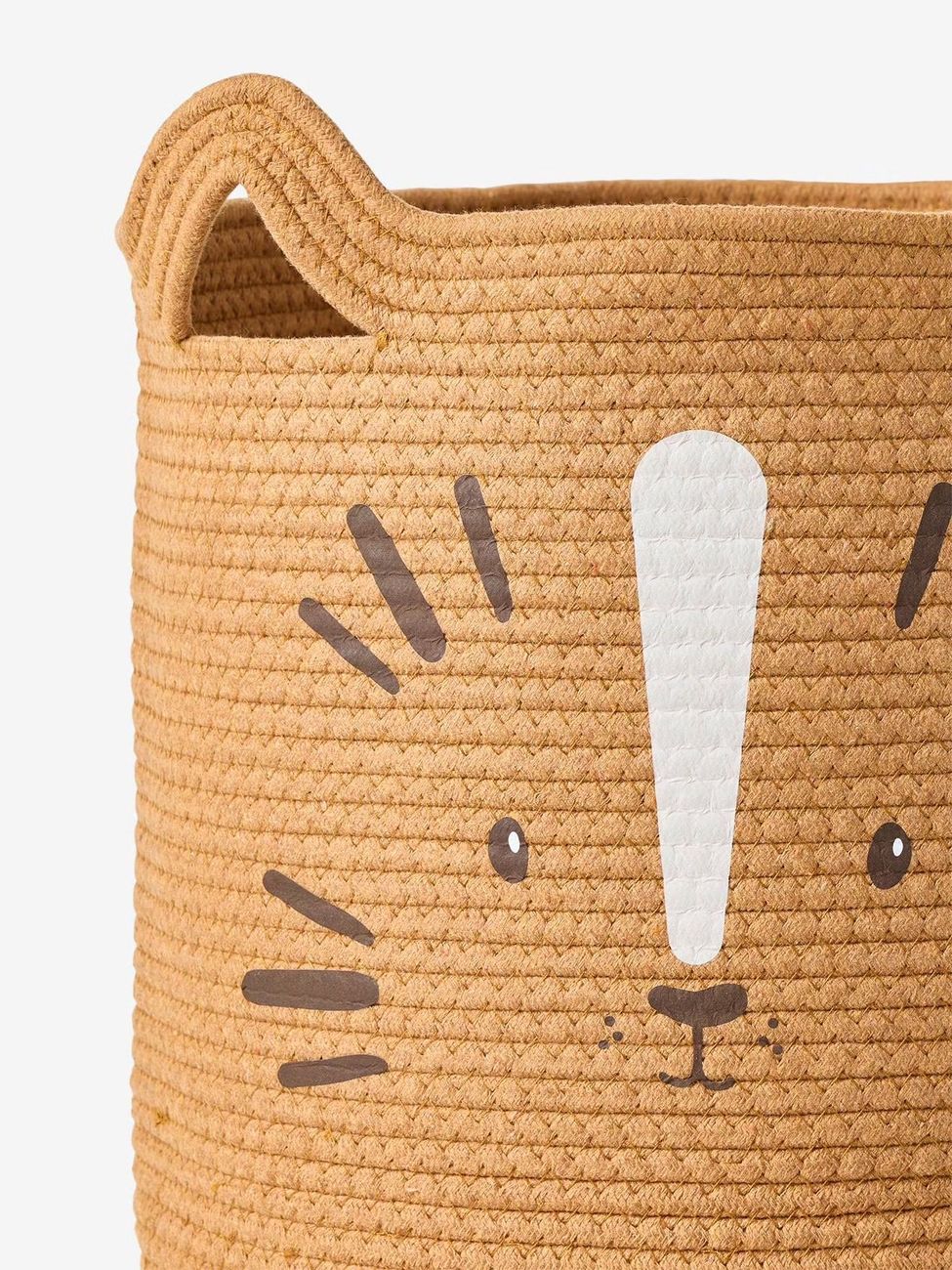 Panier de rangement XL en corde de coton Tigre caramel (Vertbaudet) - Image 2
