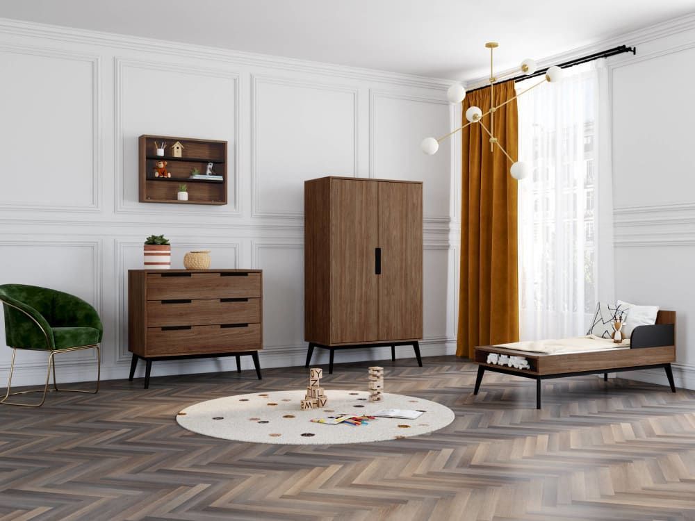 Armoire 2 portes effet bois (CAMIF) - Image 1