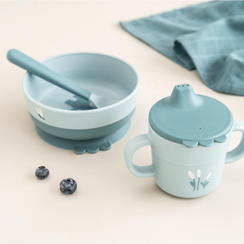 Coffret premier repas ventouse Foodie Elphee Bleu (3 pièces) (Done by deer) - Image 5
