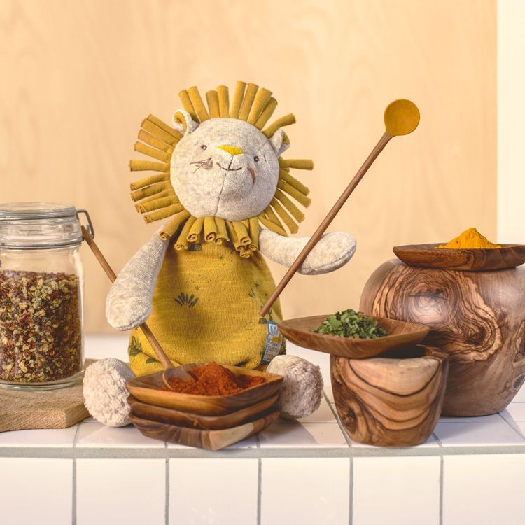 Peluche musicale lion Sous mon baobab (28 cm) (Moulin Roty) - Image 2
