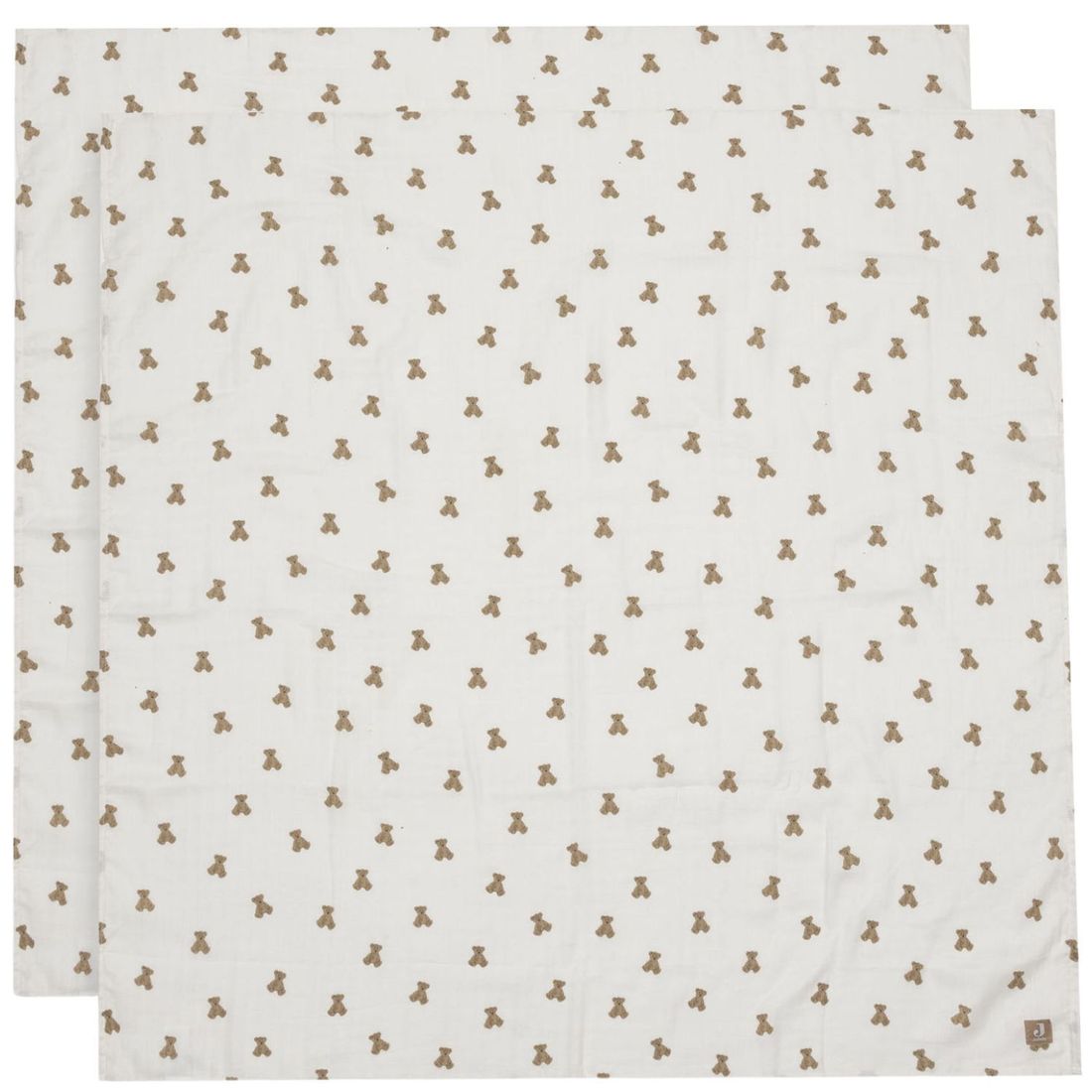 Lot de 2 maxi-langes en gaze de coton Mini Teddy Bear (115 x 115 cm) (Jollein) - Couverture