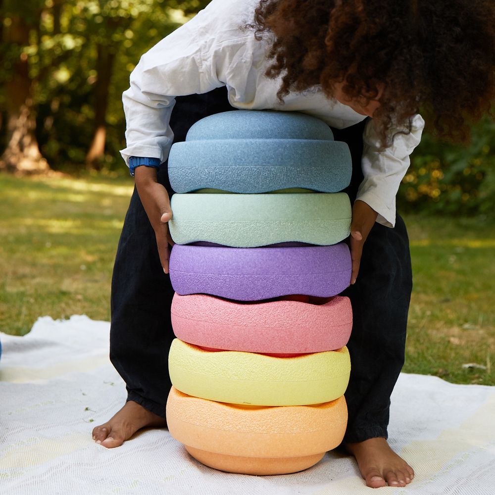 Jeu de motricité Original rainbow pastel (6 blocs) (Stapelstein) - Image 5
